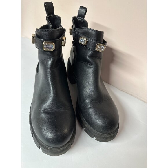 Women’s Size 10 Y2K Chunky Heel Boots Platform Grunge Retro Fall Streetwear - Picture 2 of 8